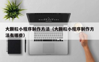 铜仁大颗粒小程序制作方法（大颗粒小程序制作方法有哪些）